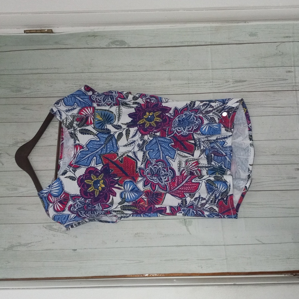Talbots tropical bright colors top sz 1X